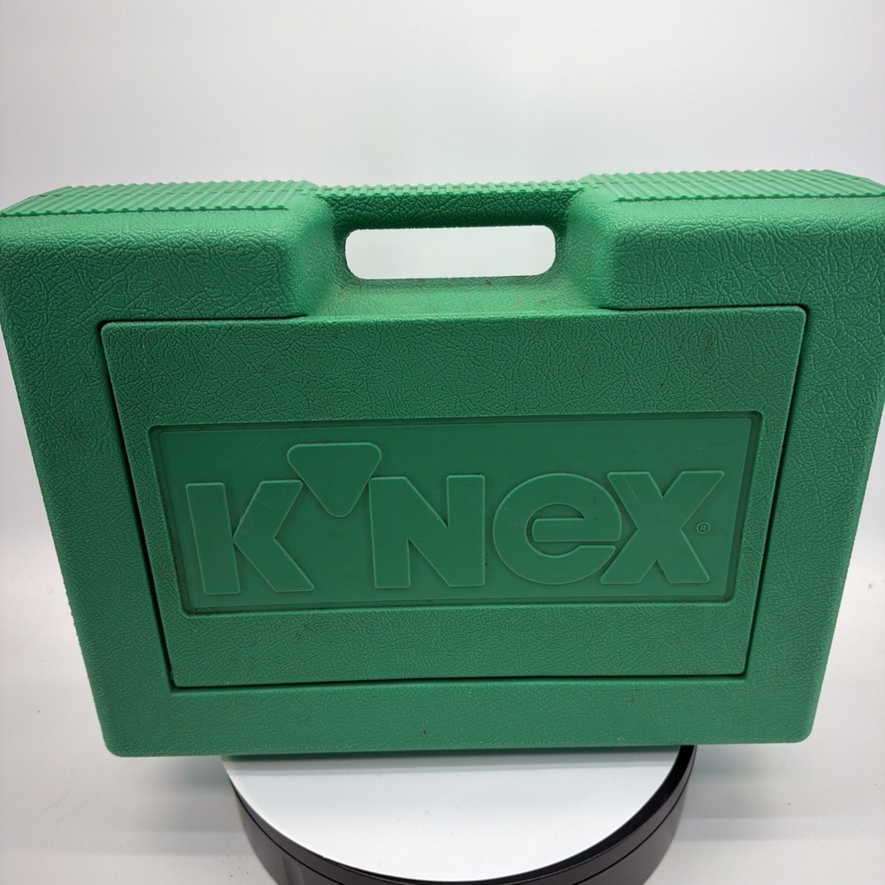 Vintage 1997 K'NEX Kinex Green Storage Carrying Case With LOTS Of Pieces!